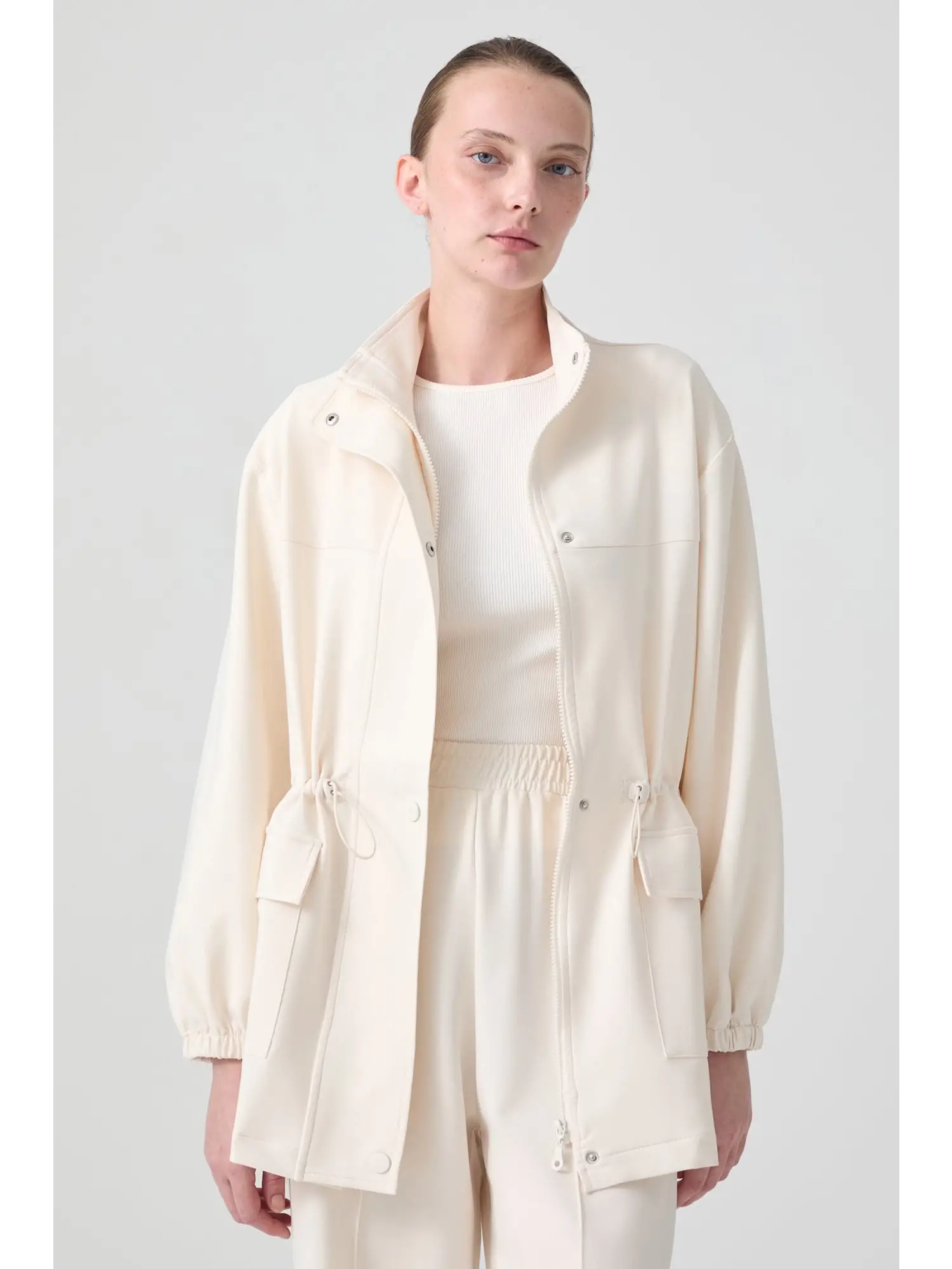 Touche Dik Yaka Krep Ceket 24Y1FT141