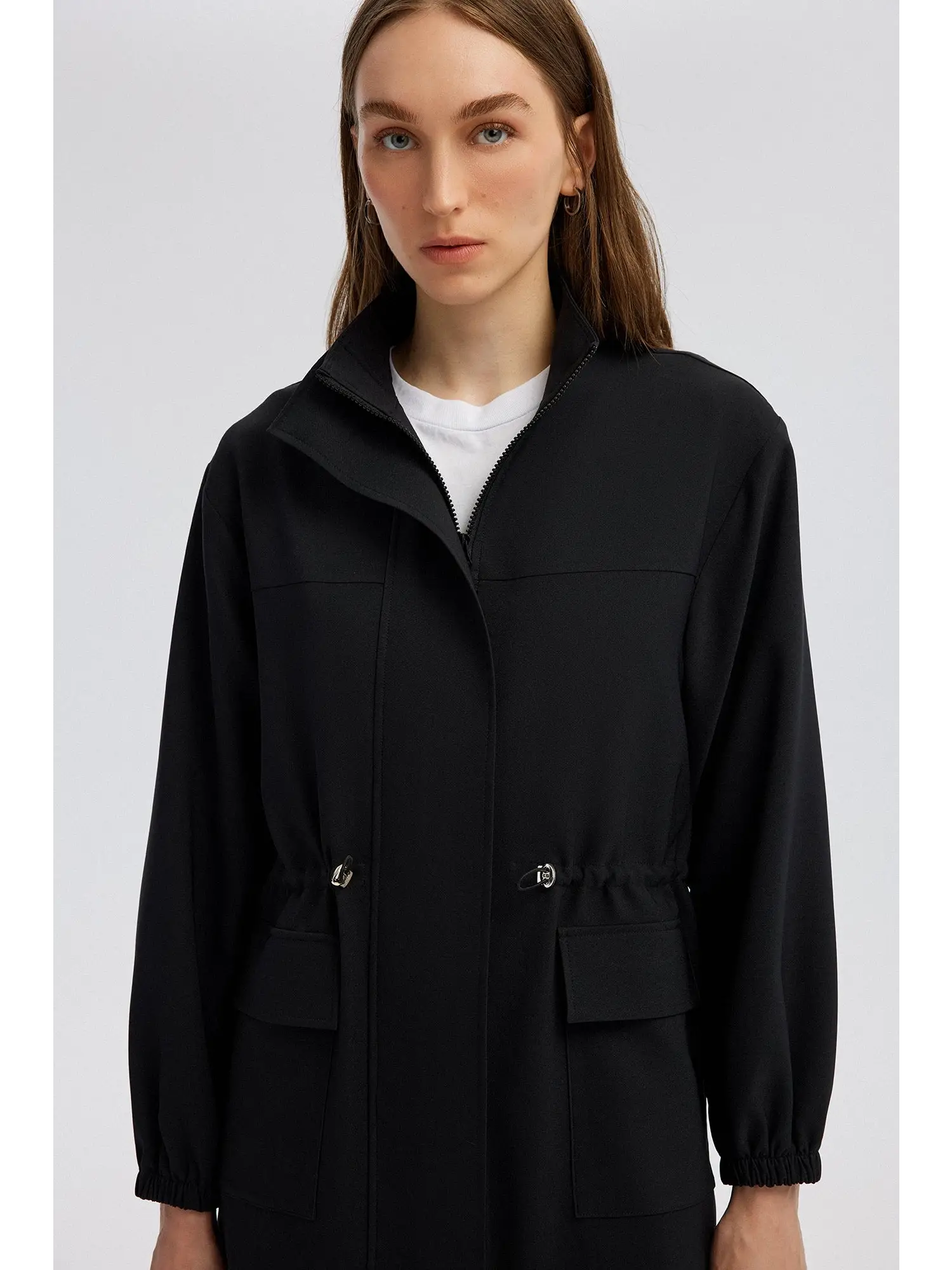 Touche Dik Yaka Krep Ceket 24Y1FT141