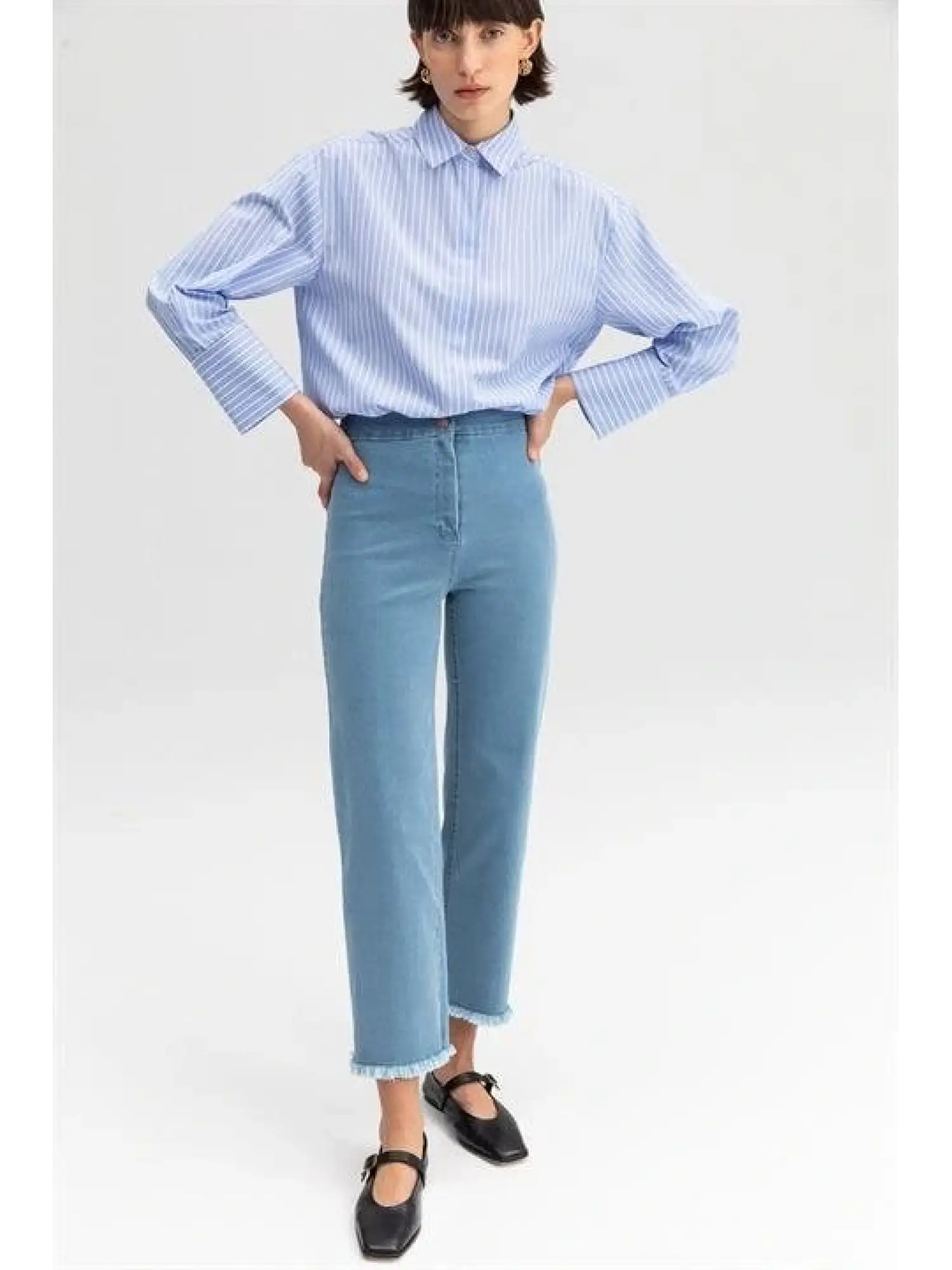 TOUCHE PAÇASI PÜSKÜLLÜ DENIM PANTOLON 23S1X046