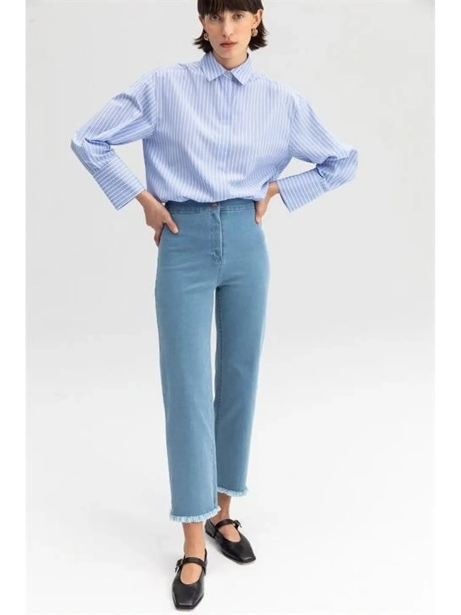 TOUCHE PAÇASI PÜSKÜLLÜ DENIM PANTOLON 23S1X046