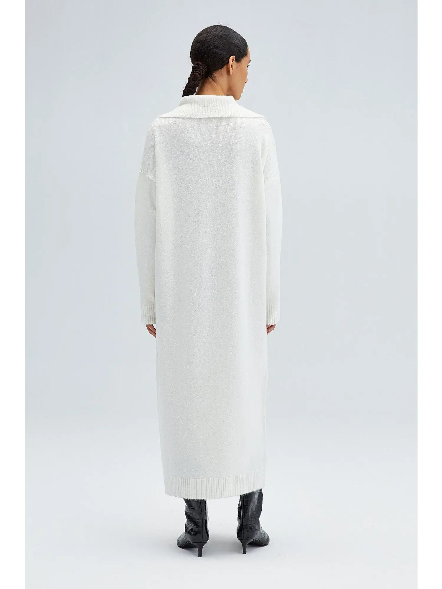 Touche Polo Yaka Triko Elbise 23F1XD129