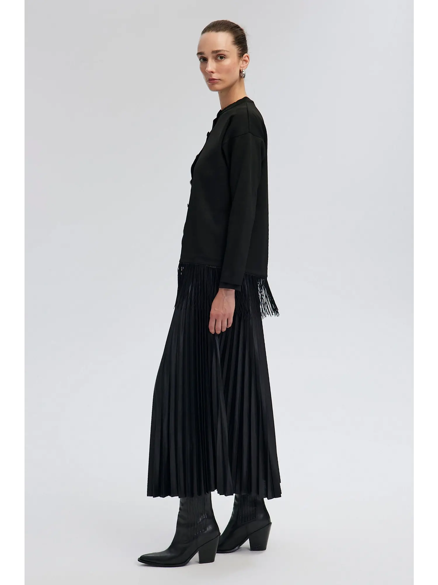 Touche Püskül Detaylı Triko Ceket 24F1XD008