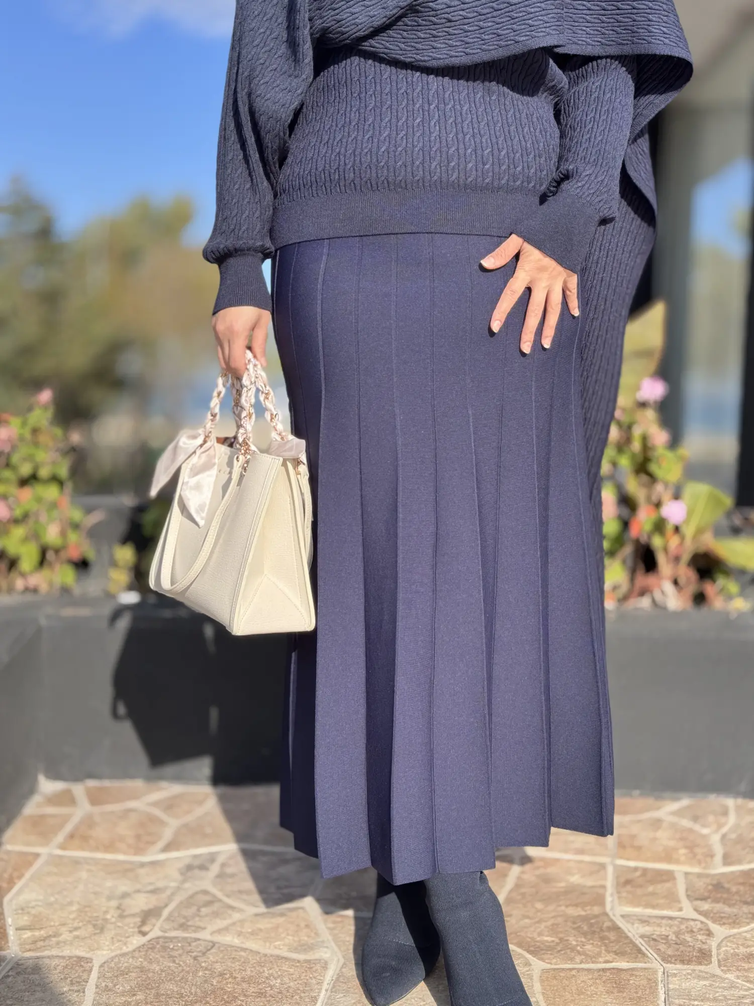 Triko Pliseli Rayon Etek  ETK21976