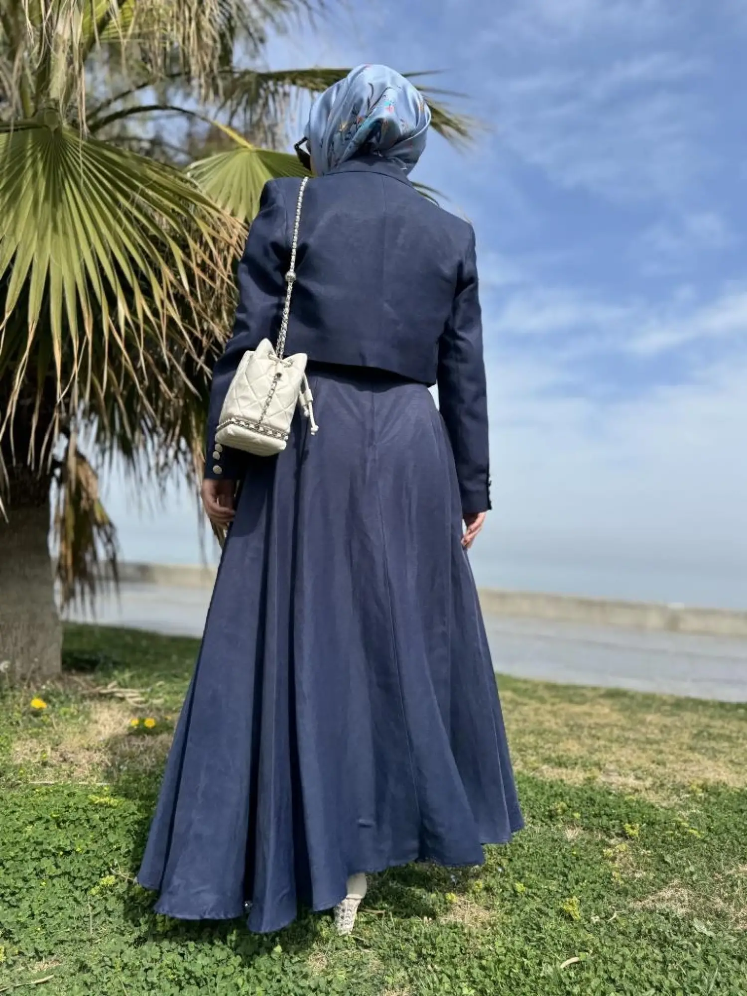 Vuu Crop Ceket Kloş Etek Takım 25SSV3014