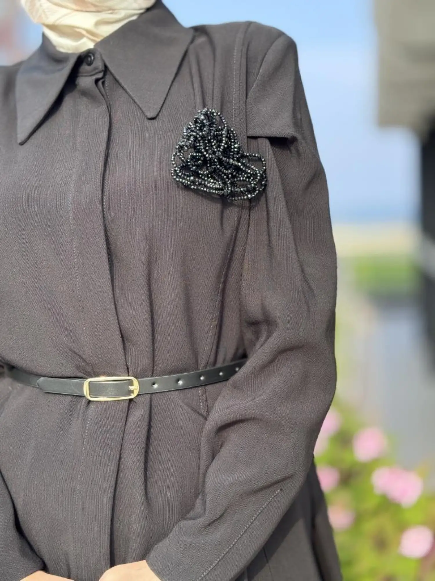 Vuu Dokulu Kuplu Peplum Gömlek Palazzo Pantolon Takım