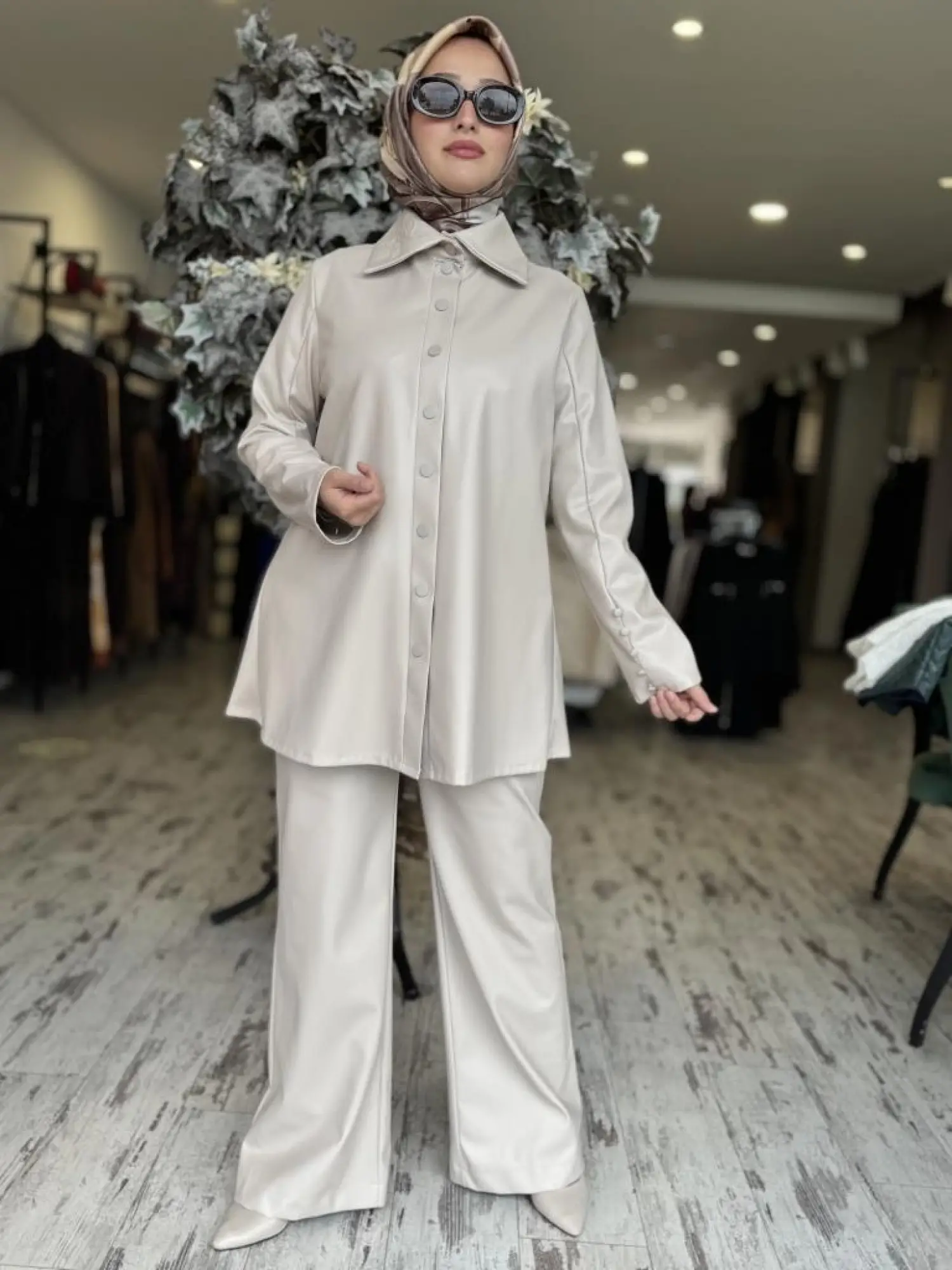 Vuu Yaka Detaylı Deri Gömlek 24FW2V128