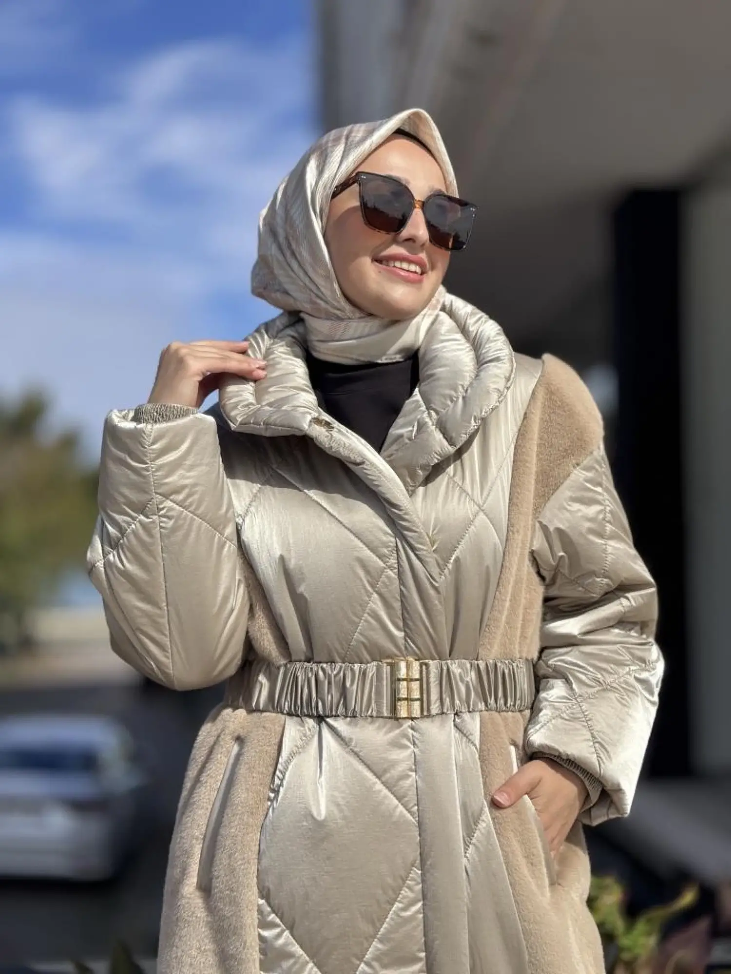 WOM BTQ Çıtçıtlı Kapitone Maxi Mont