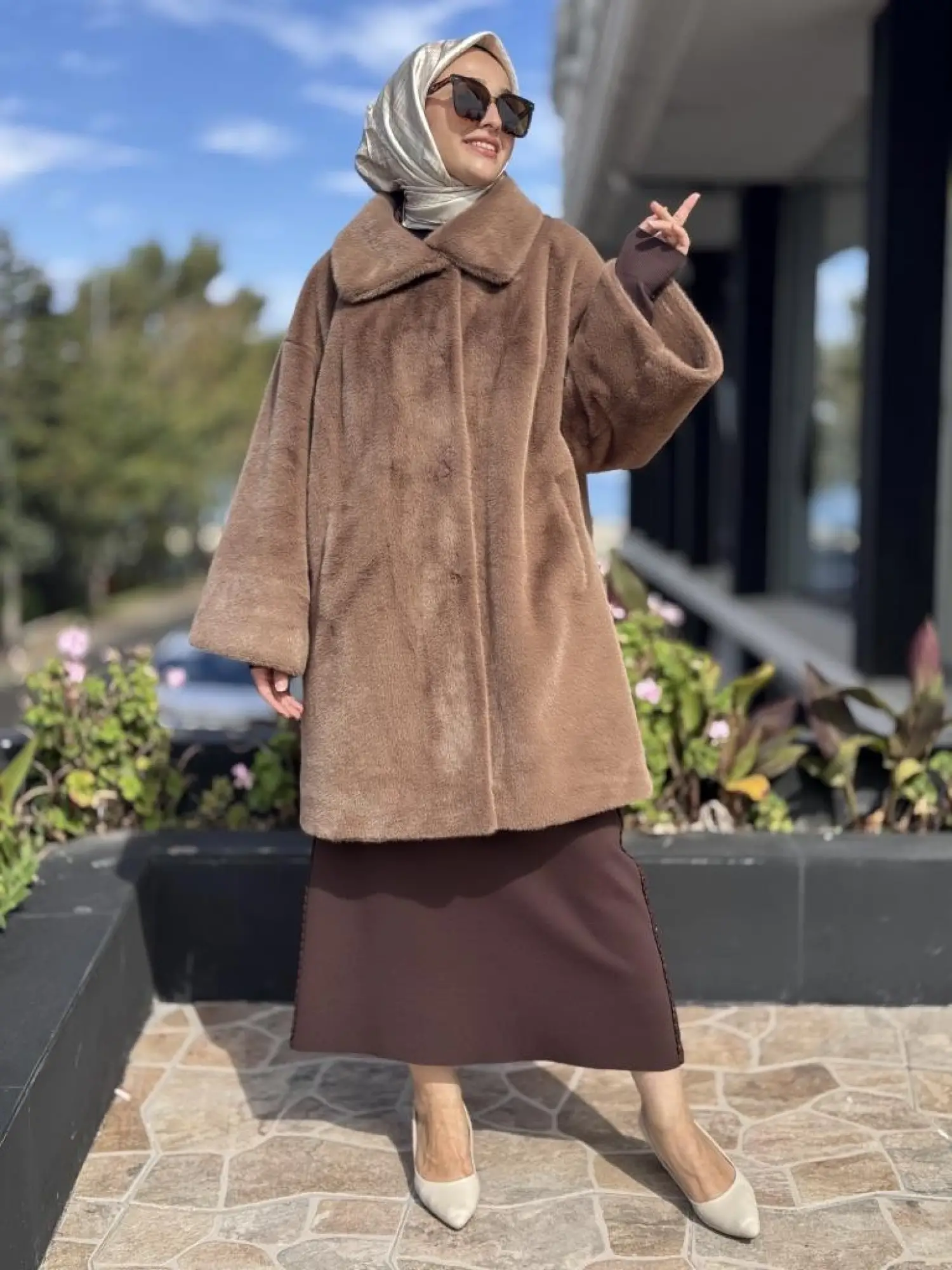 WOM BTQ Çıtçıtlı Kürk Kaban