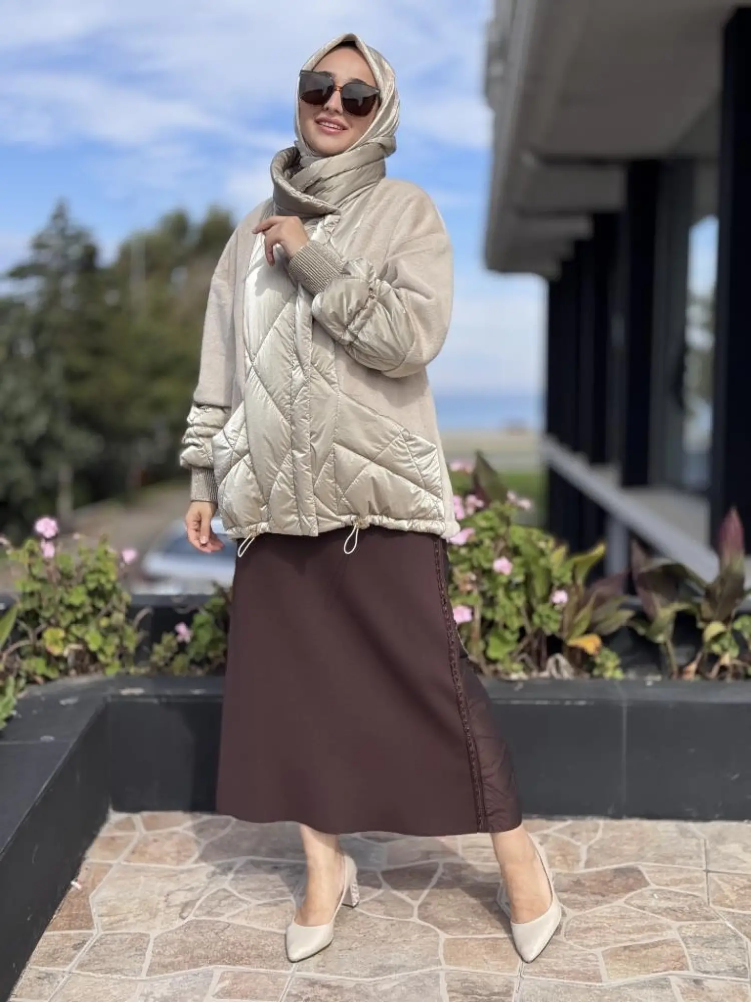 WOM BTQ Kürk Detaylı Önden Cepli Mont