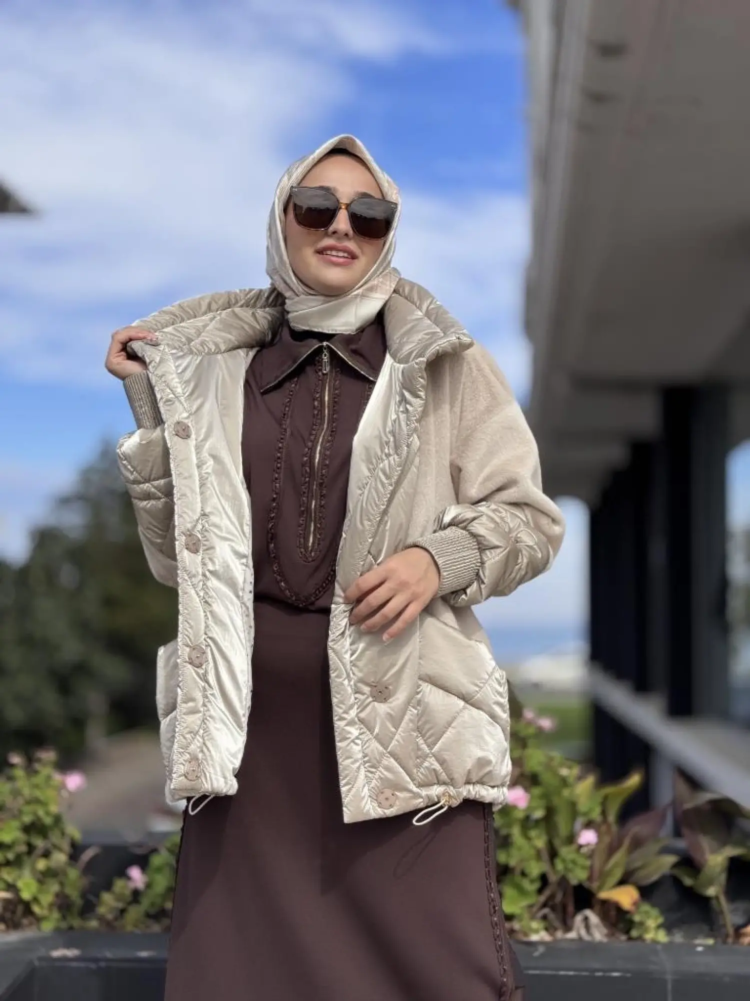 WOM BTQ Kürk Detaylı Önden Cepli Mont