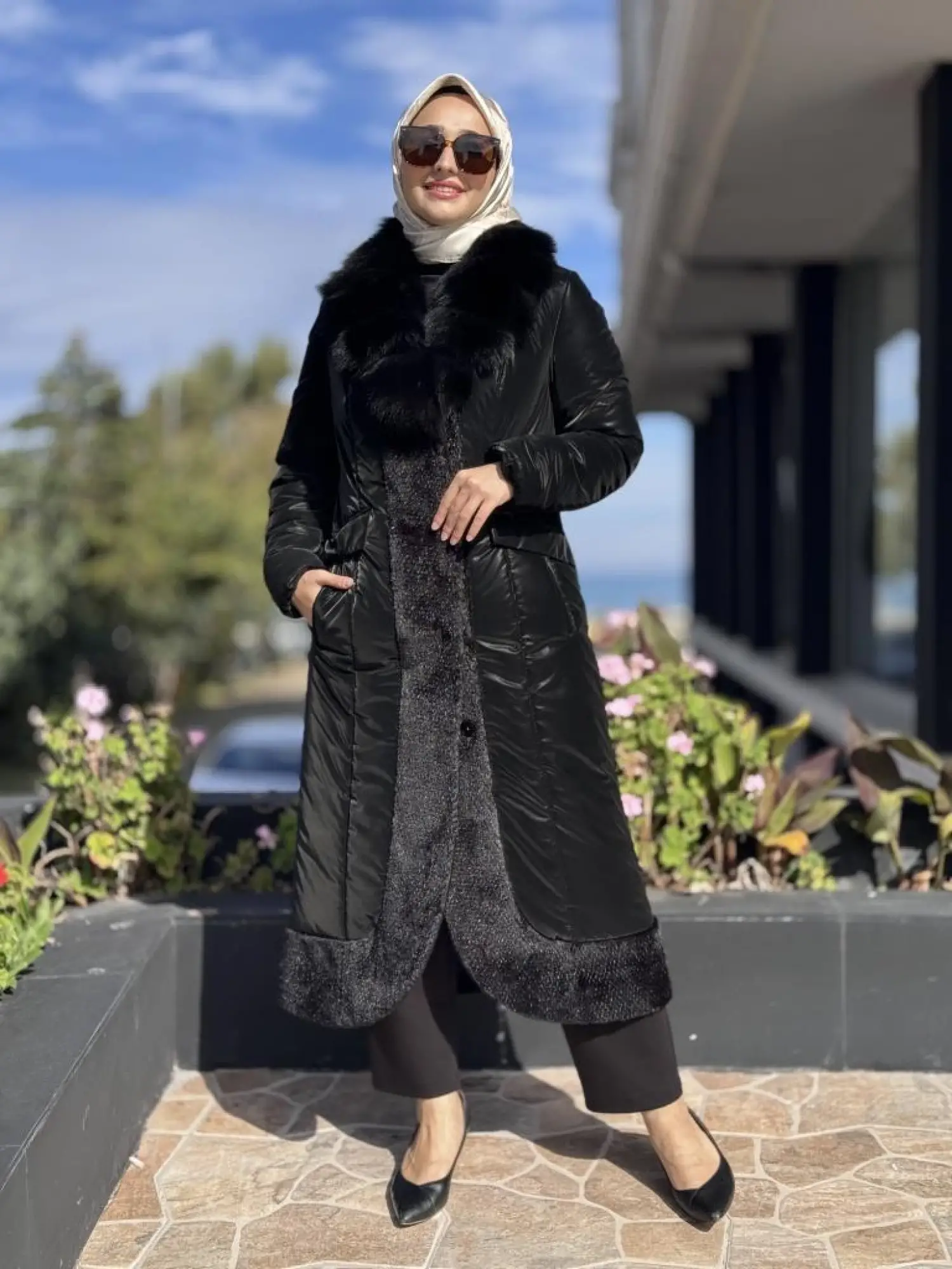 WOM BTQ Kürk Yakalı Mont