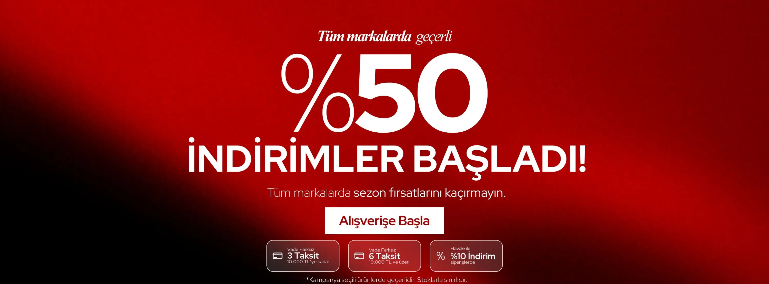 İndirim Başladı