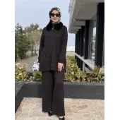 Sırtı Boncuk Detaylı Seyyar Kürk Detaylı Kap Pantolon Takım WAC92033