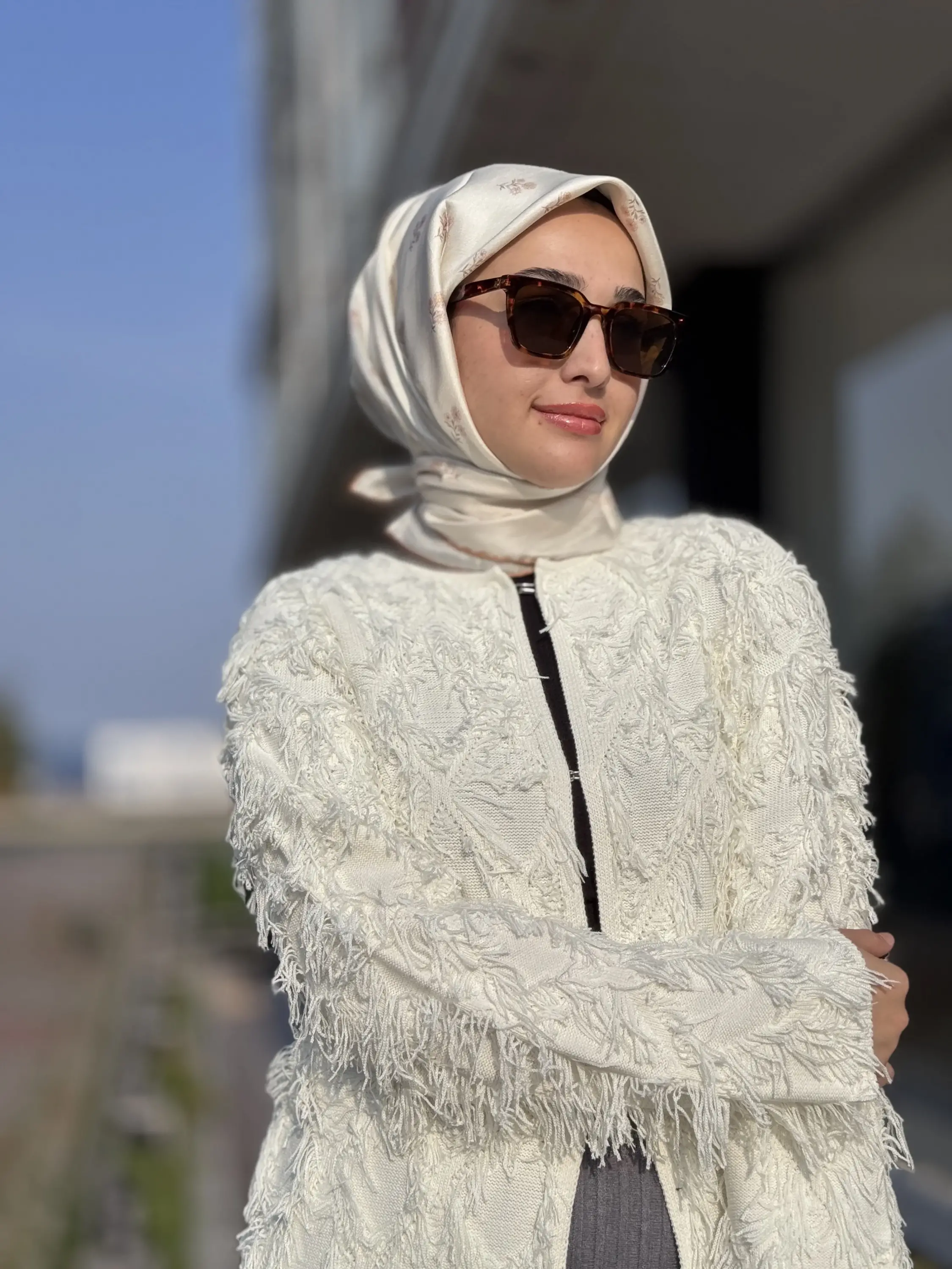 Ghisa Saçaklı Örme Triko Ceket G3309