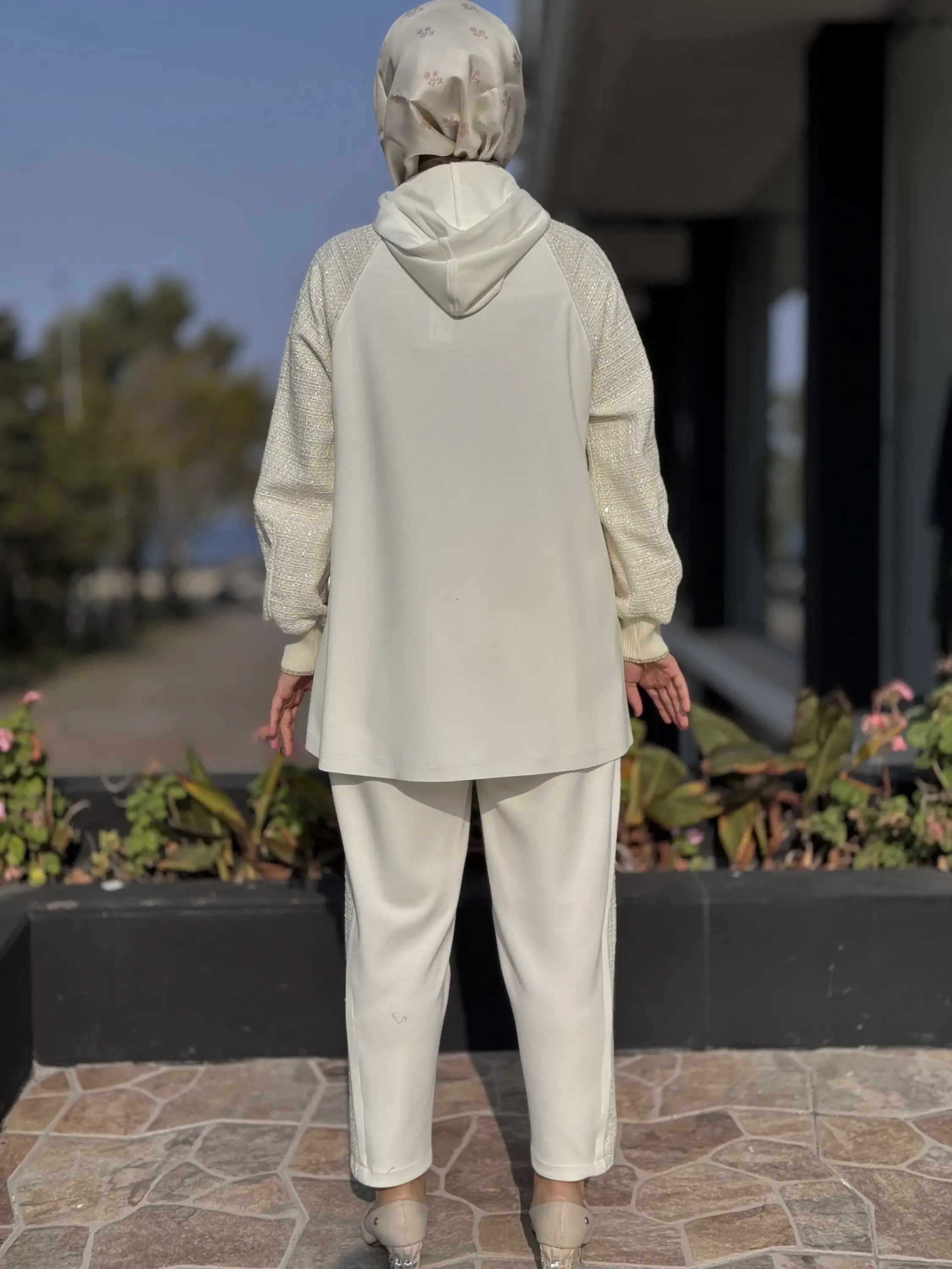 Ghisa Tüvit Kumaş Detaylı Fermuarlı Ceket Pantolon Takım G3300