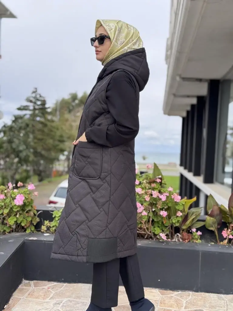 Almarwah Çıtçıt Kapamalı Cepli Kapitone Yelek 505329