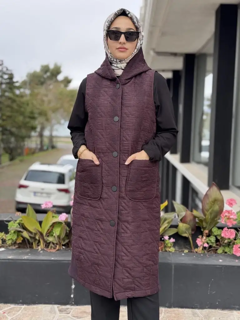 Almarwah Çıtçıt Kapamalı Cepli Kapitone Yelek 505329