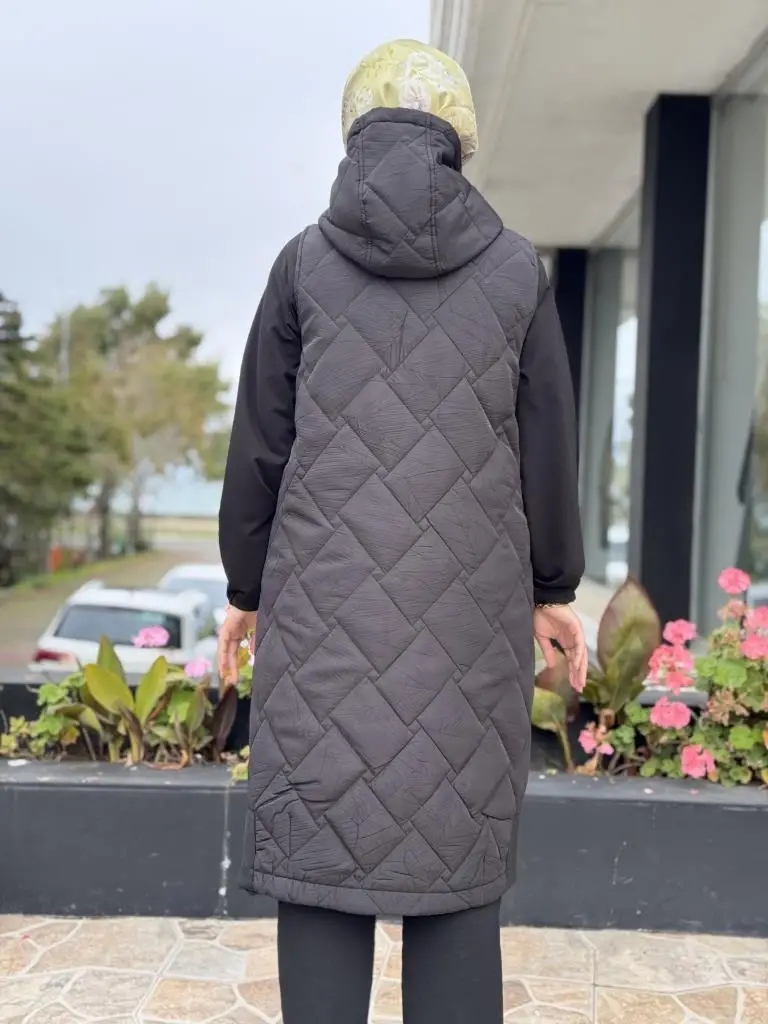 Almarwah Çıtçıt Kapamalı Cepli Kapitone Yelek 505329