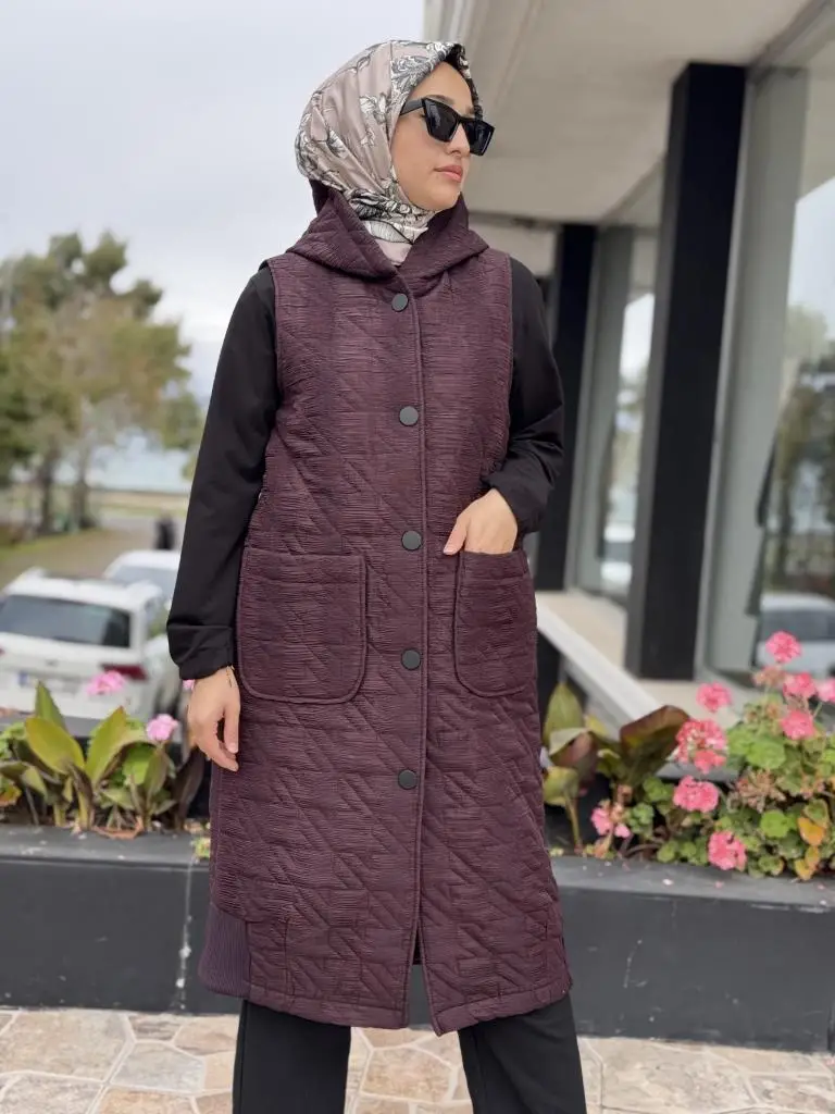 Almarwah Çıtçıt Kapamalı Cepli Kapitone Yelek 505329