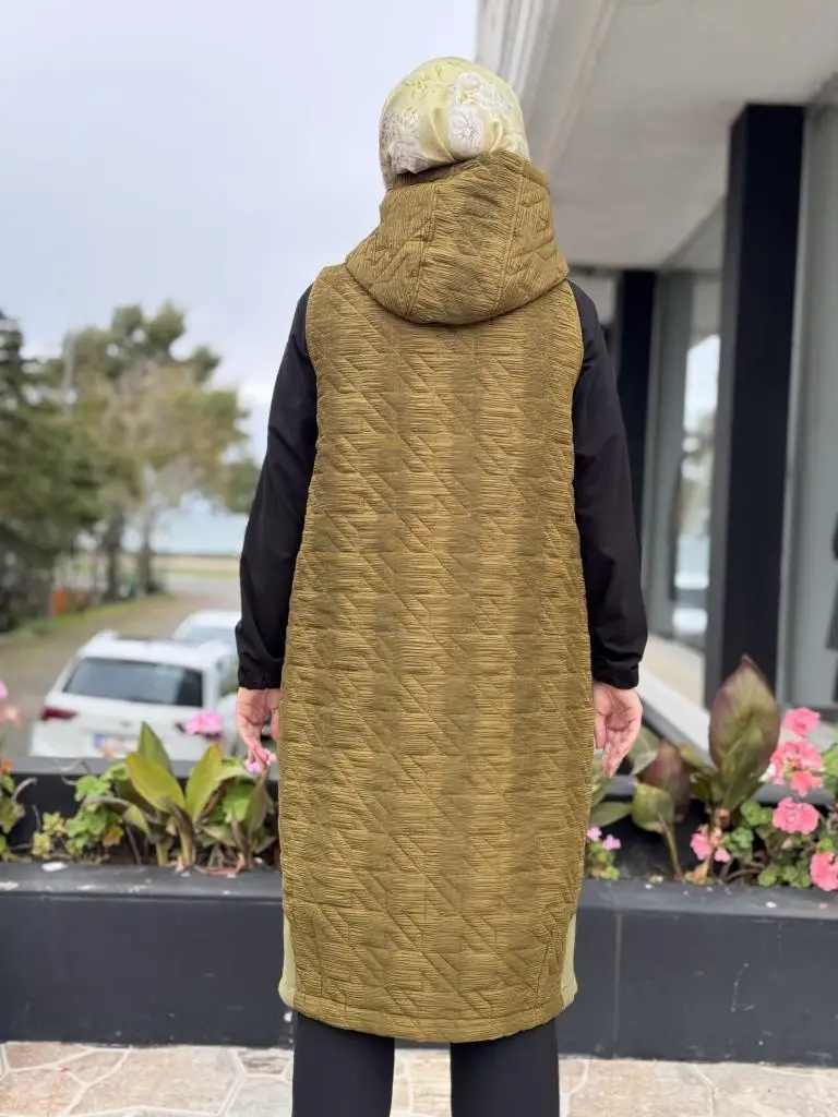 Almarwah Çıtçıt Kapamalı Cepli Kapitone Yelek 505329