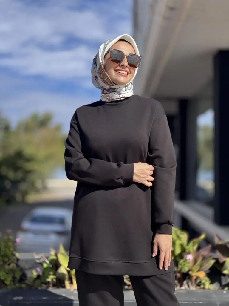 Almarwah Havuç Pantolonlu Basic Takım 202890