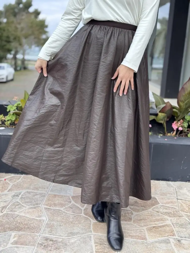 Ghisa Beli Lastikli Deri Etek G5383