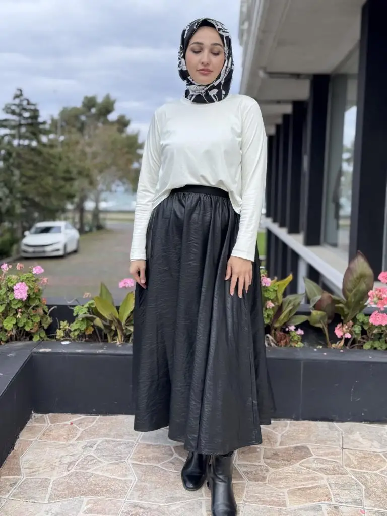 Ghisa Beli Lastikli Deri Etek G5383