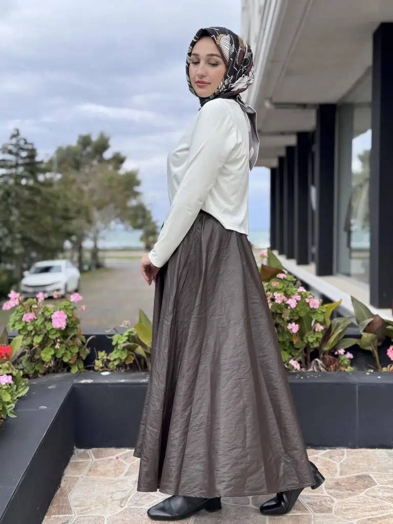 Ghisa Beli Lastikli Deri Etek G5383