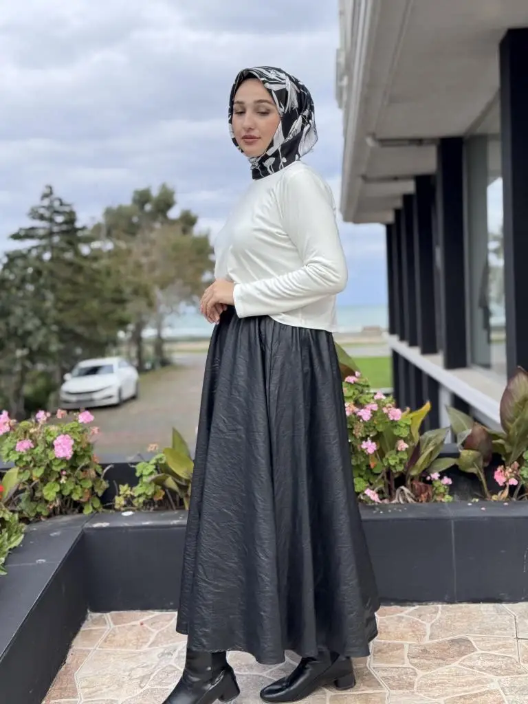 Ghisa Beli Lastikli Deri Etek G5383