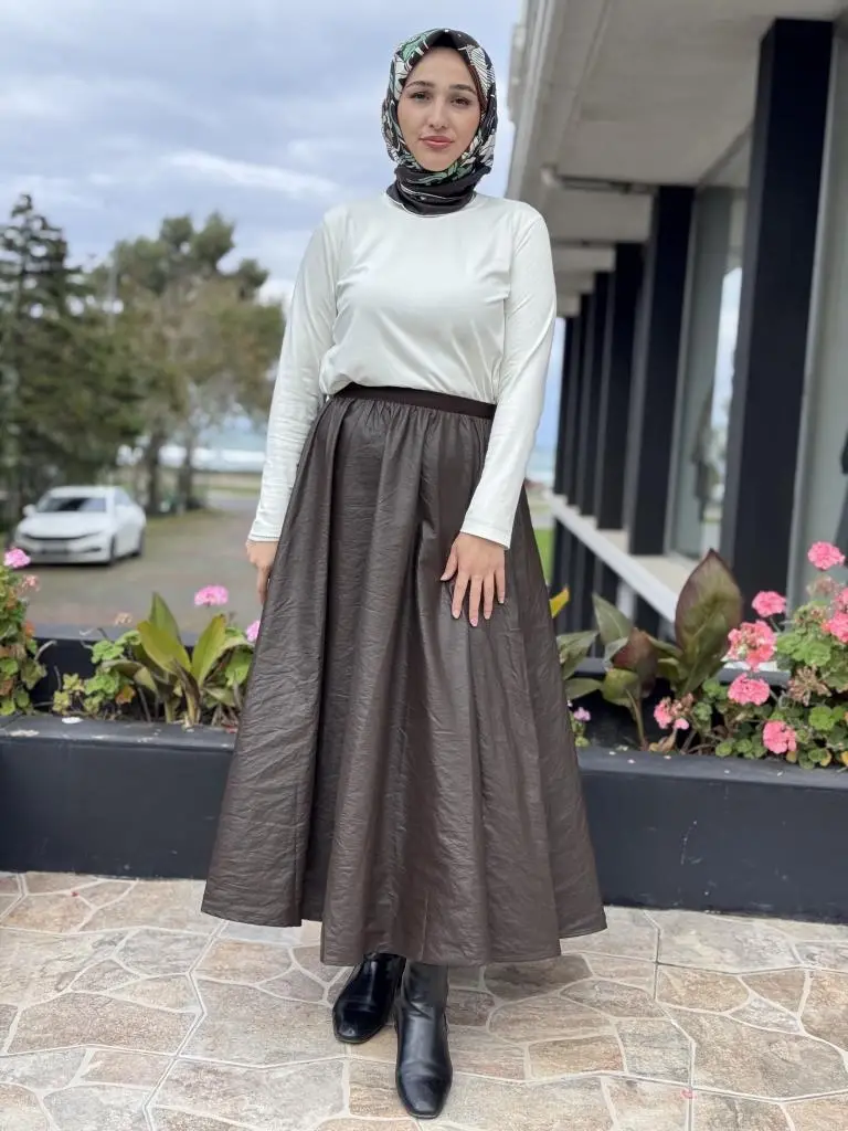 Ghisa Beli Lastikli Deri Etek G5383