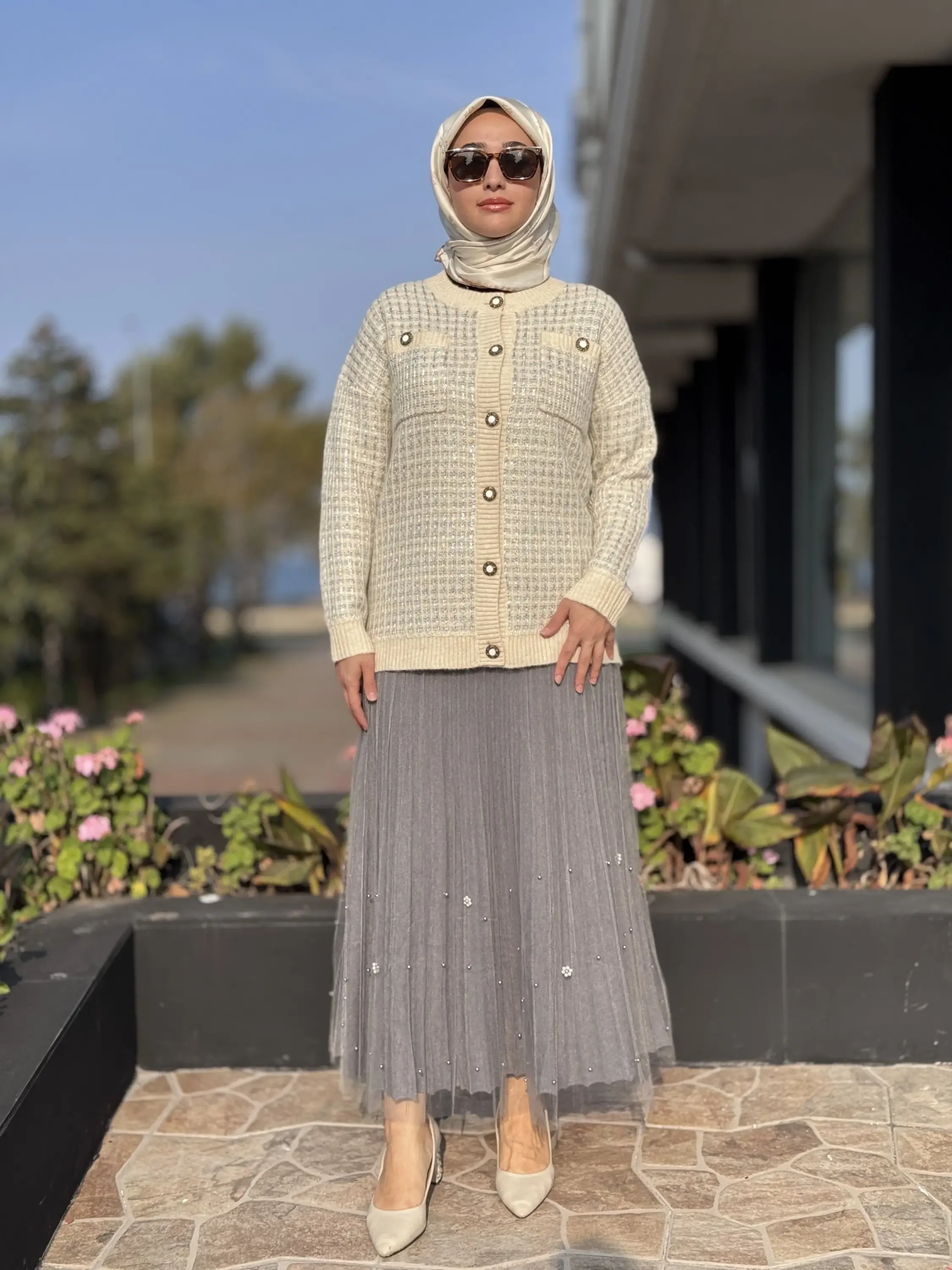 Ghisa Düğme Detaylı Triko Hırka G3307