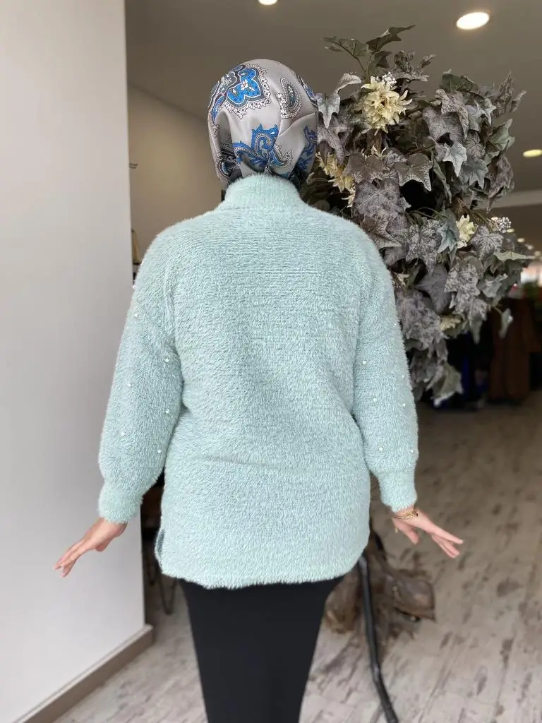 Ghisa Fiyonk Ve İnci Detaylı Tunik G4750