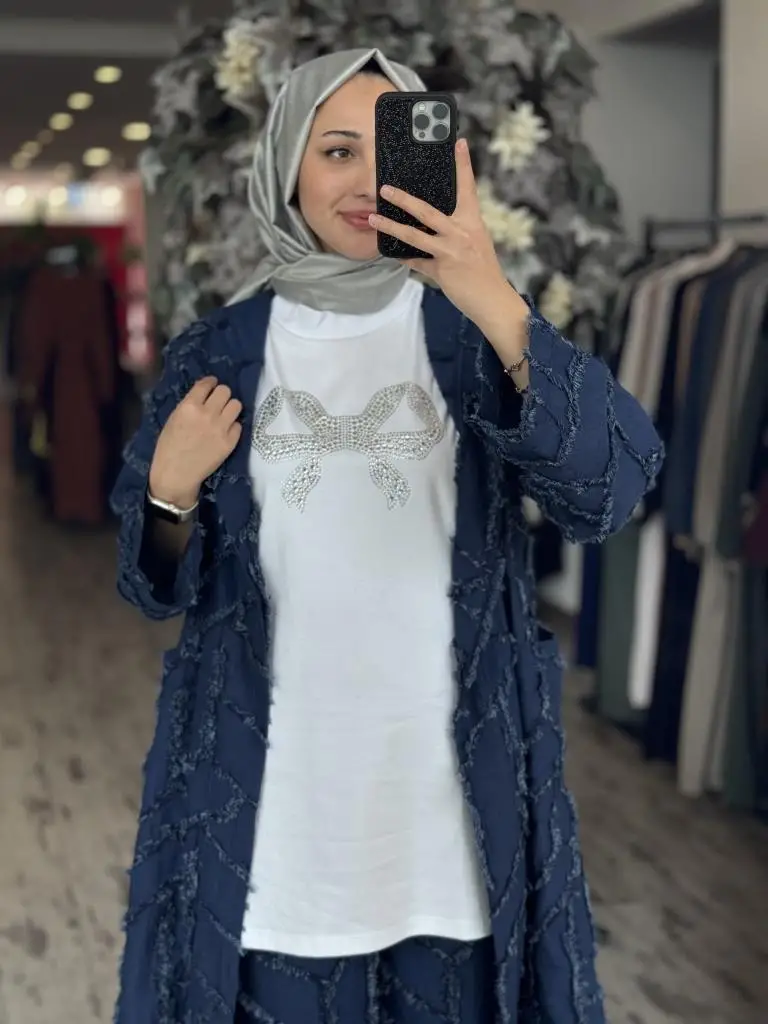 Ghisa Önü Taşlı Tshırt/Tunik G4974