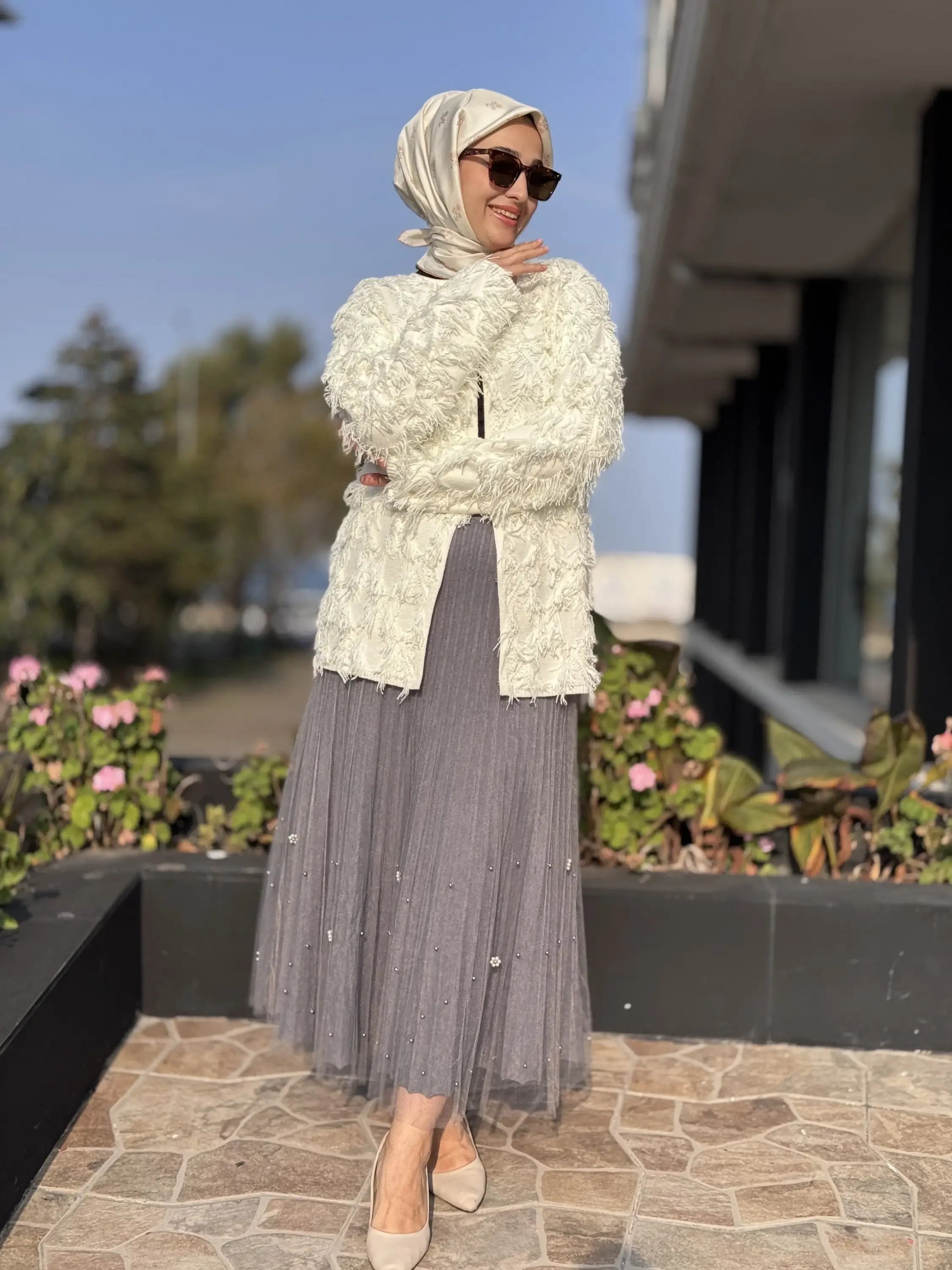 Ghisa Saçaklı Örme Triko Ceket G3309