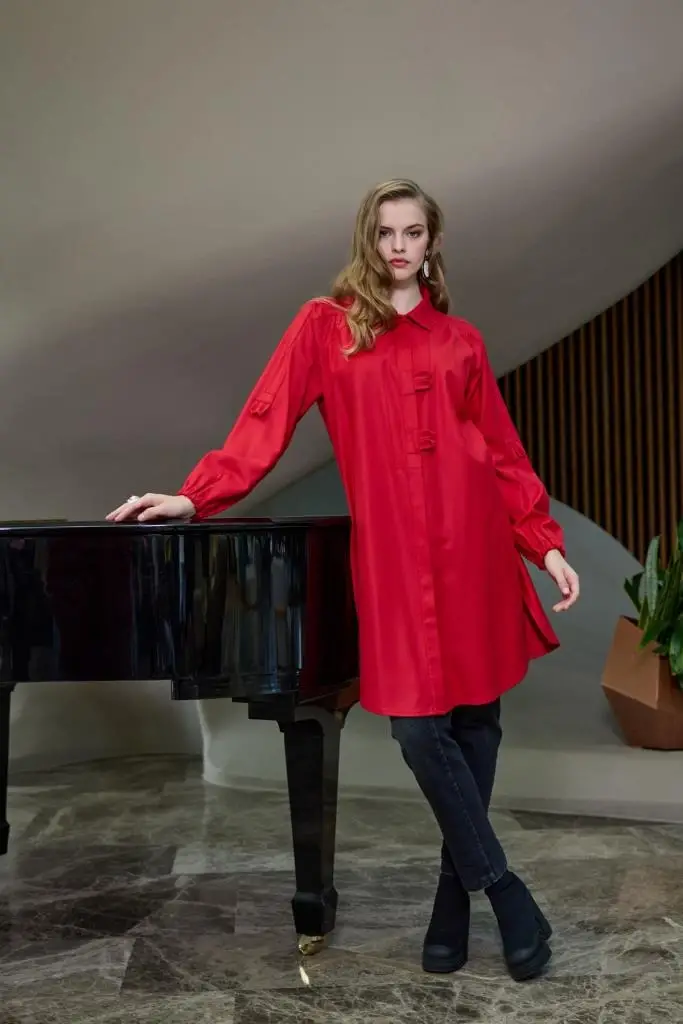 Misswhence Çıtçıtlı Yün/Kaşmir Gömlek 38300