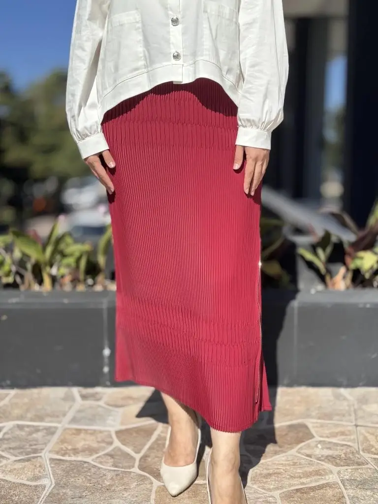 Misswhence Fermuarlı Pliseli Etek 38921