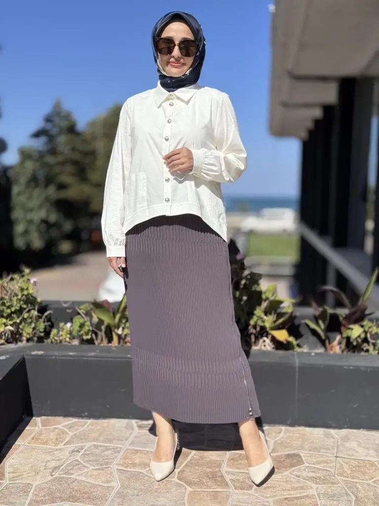 Misswhence Fermuarlı Pliseli Etek 38921