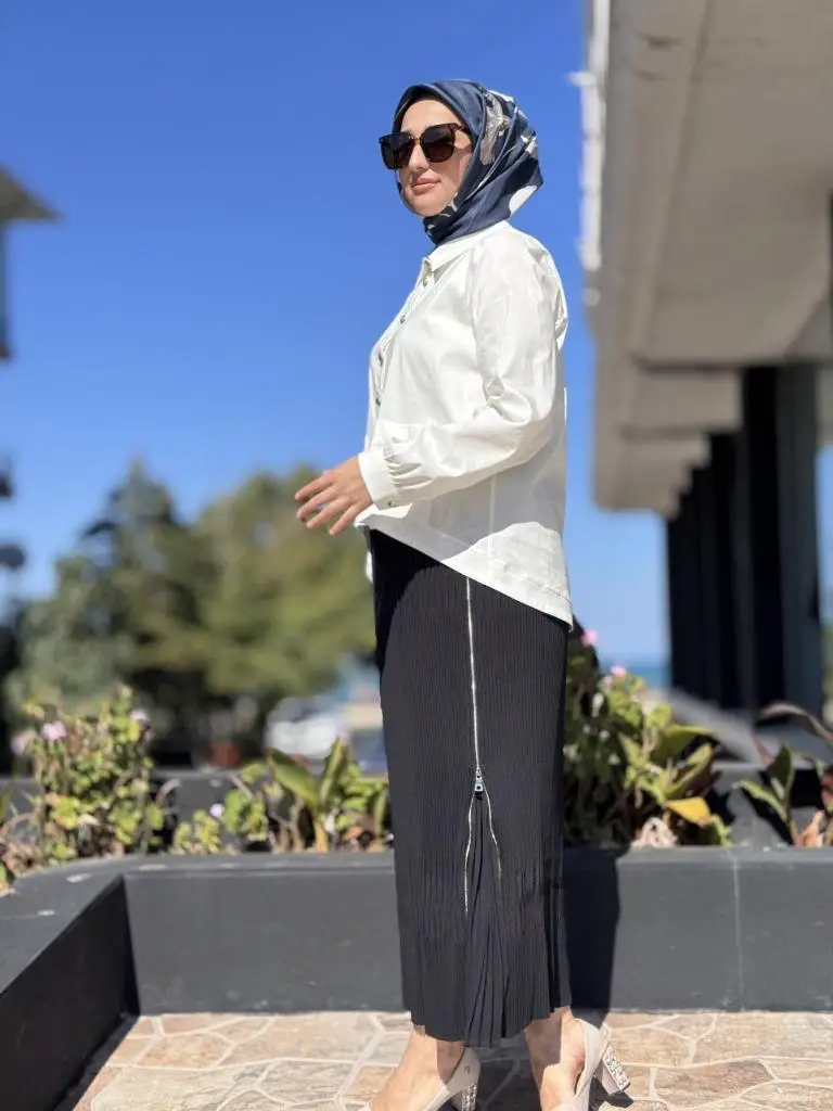 Misswhence Fermuarlı Pliseli Etek 38921