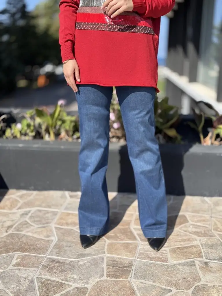 Misswhence İspanyol Paça Likralı Kot Pantolon 38101