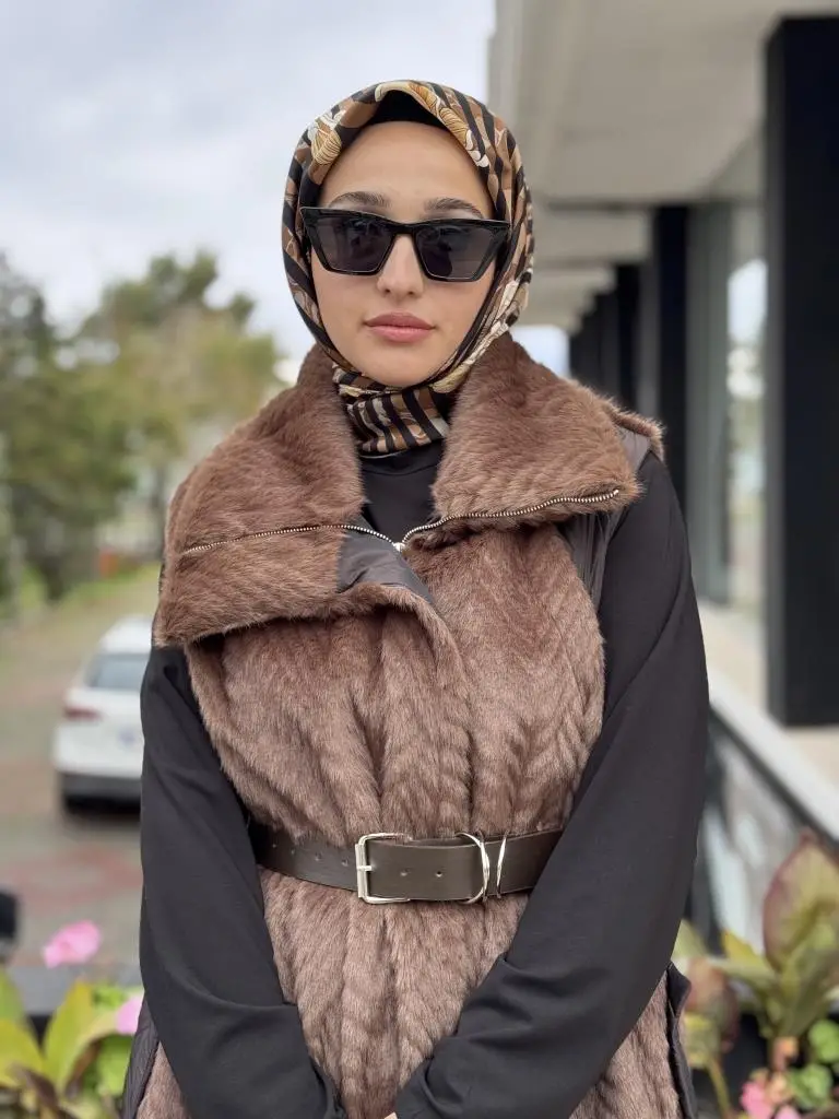 Misswhence Kapitone Detaylı Uzun Kürk Yelek 38700