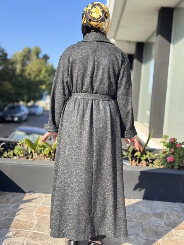 Misswhence Kol/Gögüs Drape ve Fermuar Detaylı Pardesü 38505