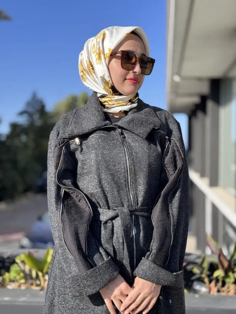 Misswhence Kol/Gögüs Drape ve Fermuar Detaylı Pardesü 38505