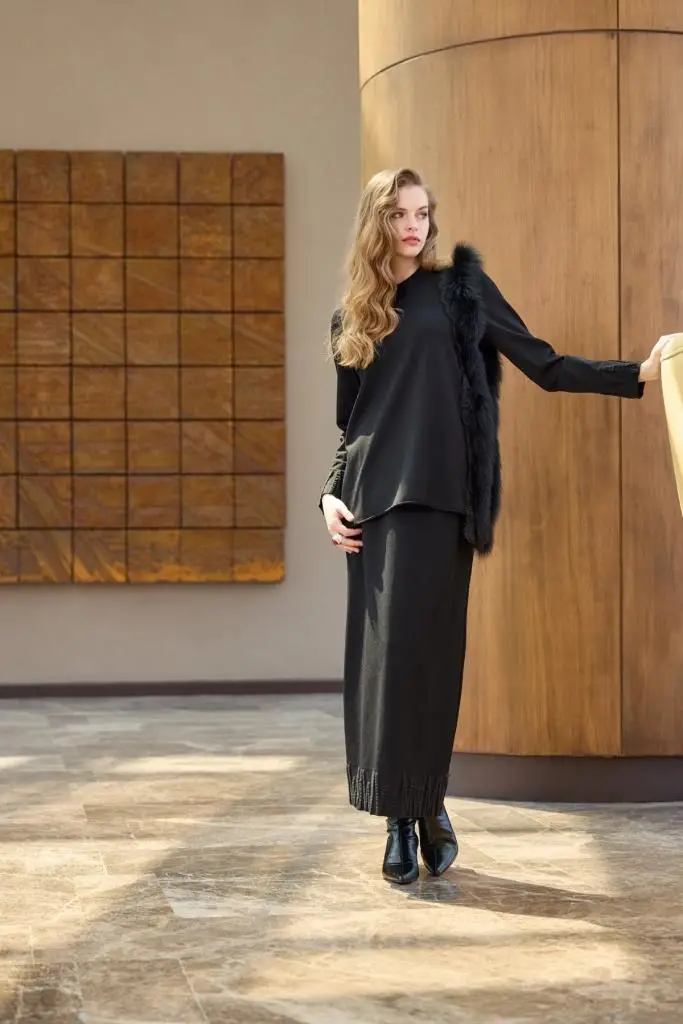 Misswhence Kürk ve Dantel Detaylı Triko Tunik MİSS268