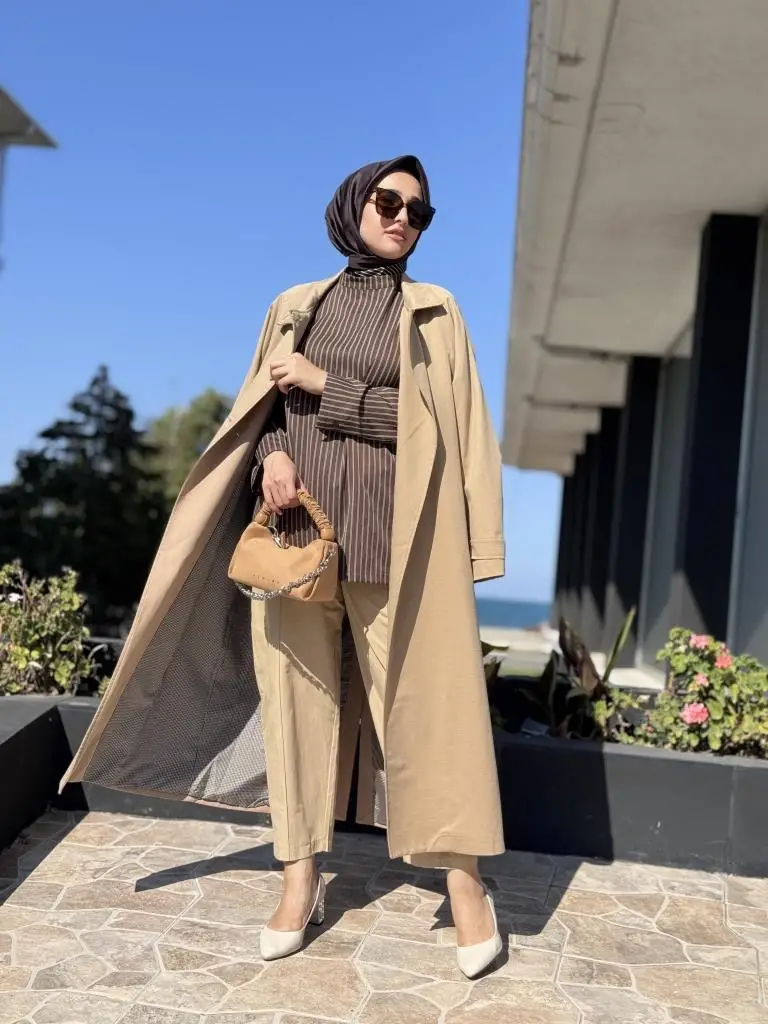 QooQ Store Düğmeli Kumaş Trench 26FW612
