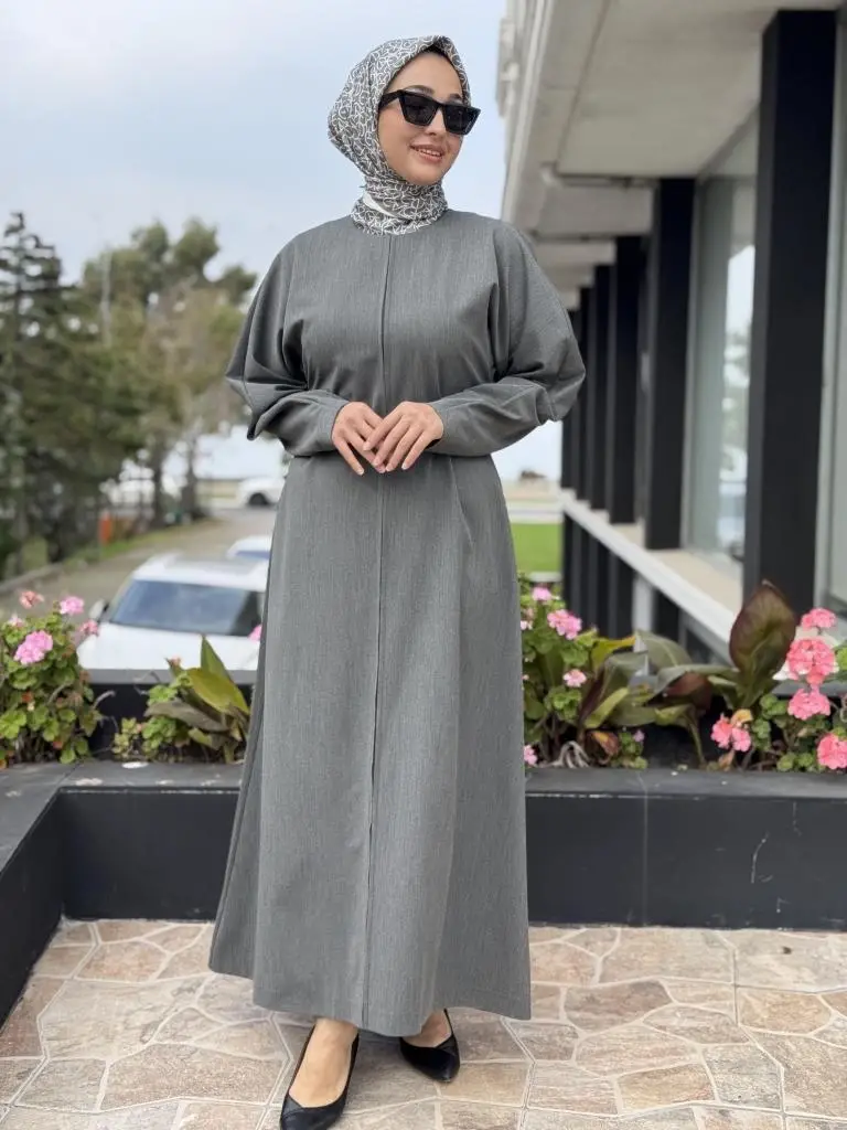 Vuu Önü Flotolu Elbise