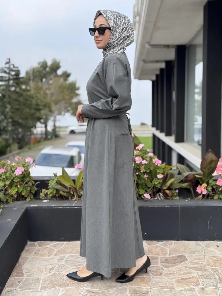 Vuu Önü Flotolu Elbise