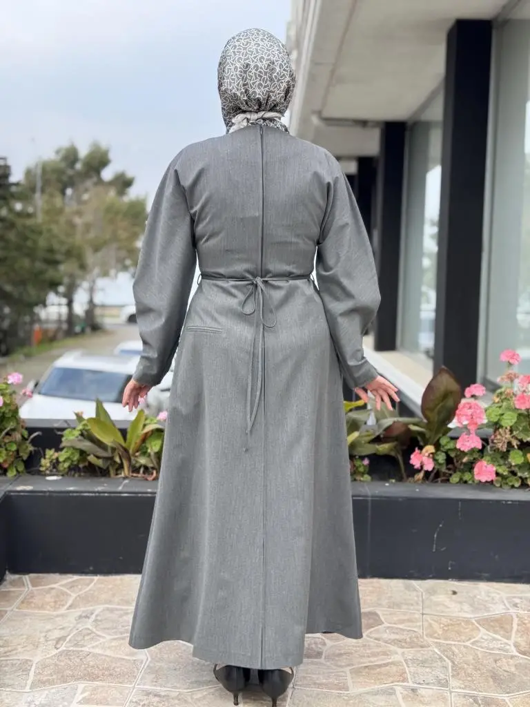 Vuu Önü Flotolu Elbise