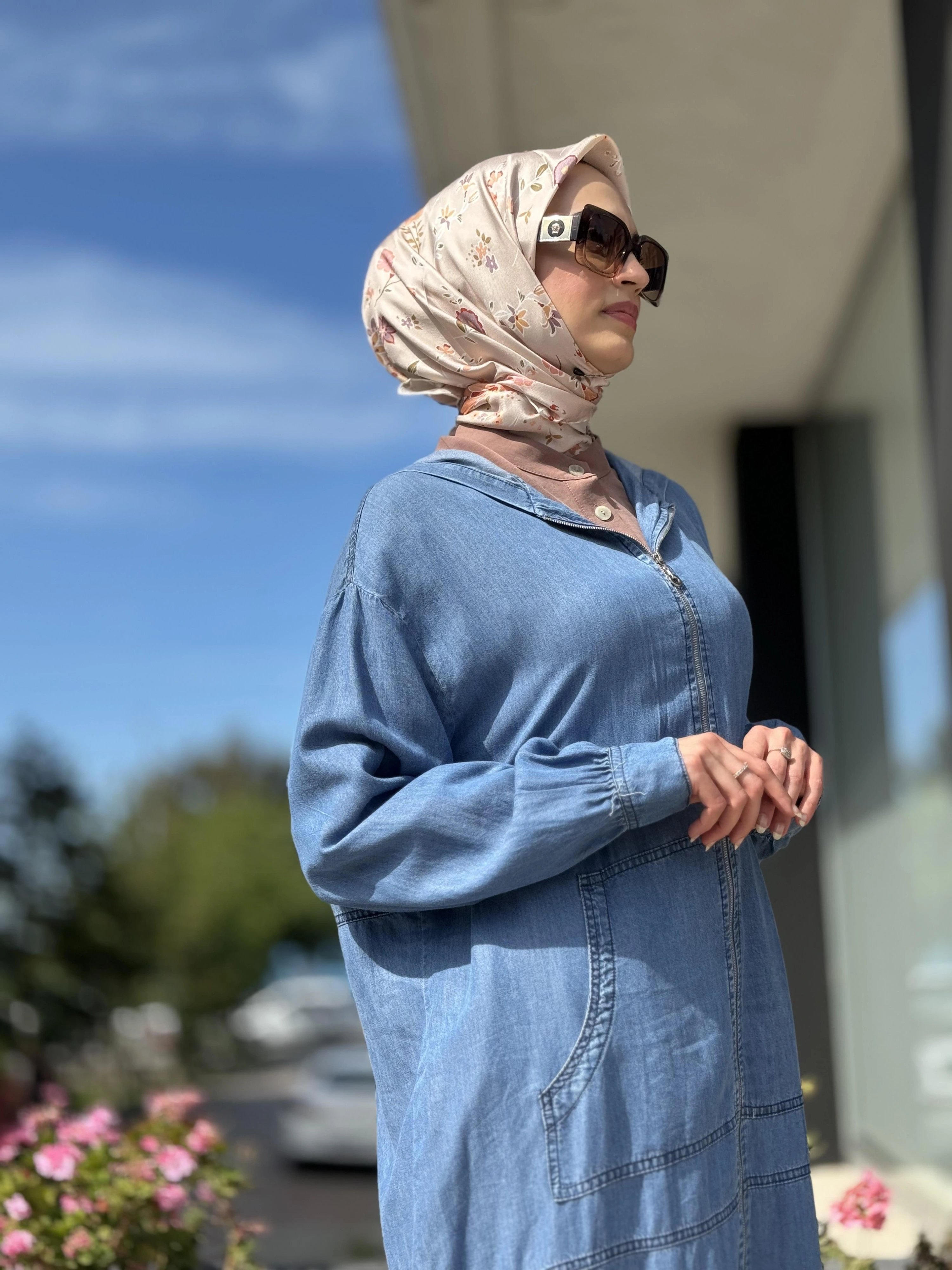 Almarwah Fermuarlı Tencel Kot Kap 404844