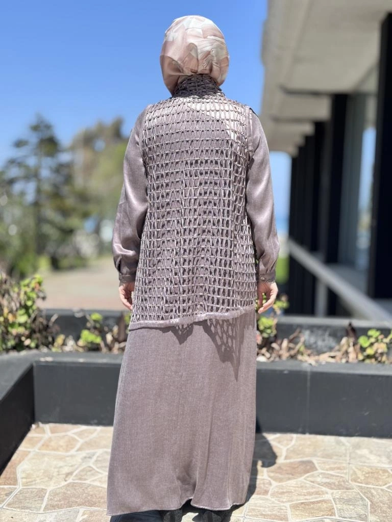 Almarwah File Yelekli Liosel Elbise 303834