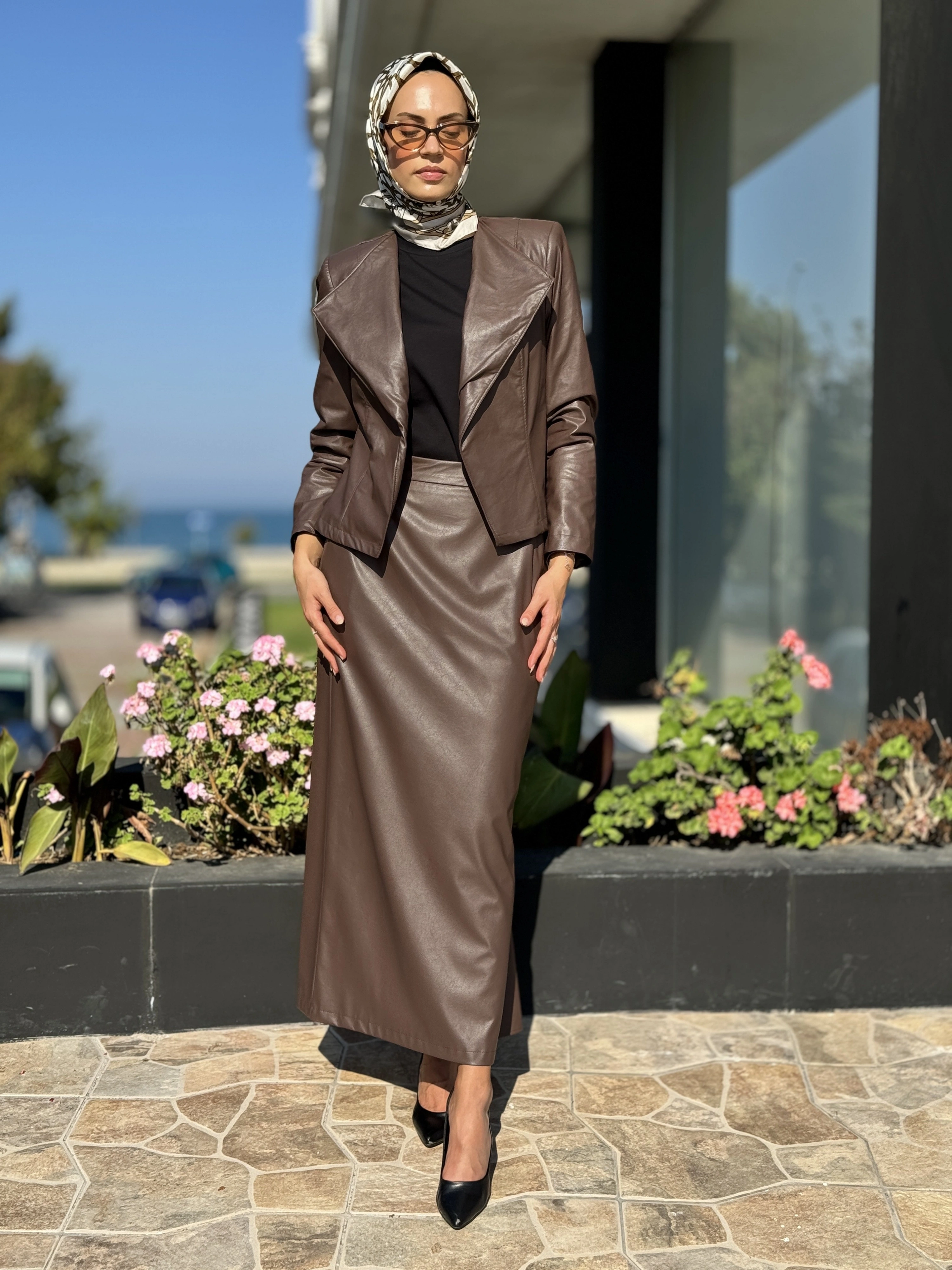 Almarwah Kısa Deri Ceket 404896